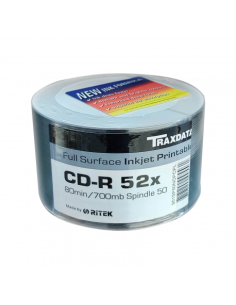 CDTRAXDATAPRINT-50,CD TRAXDATA RITEK printabil 52X 50/PA - Set 50