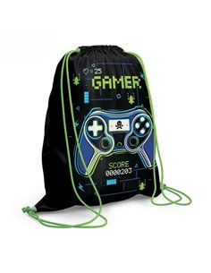 Sac incaltaminte S-COOL SC3349, 46 x 35.5 cm, Motiv Gamer