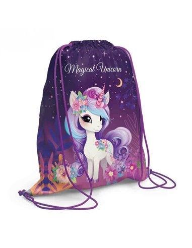 Sac incaltaminte S-COOL SC3346, 46 x 35.5 cm, Motiv Magical unicorn