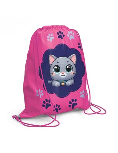 Sac incaltaminte S-COOL SC3343, 46 x 35.5 cm, Motiv Think pink
