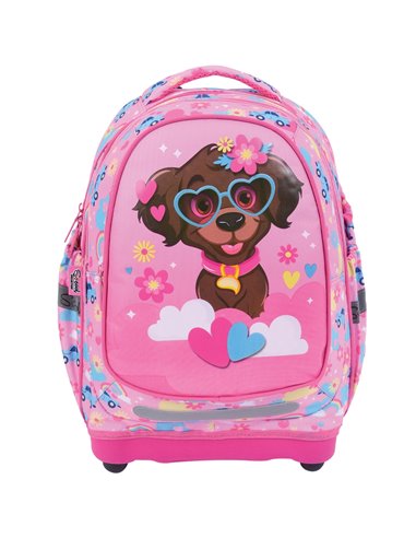 Set micul scolar S-COOL SC3367: Ghiozdan, Penar echipat, Sac sport, Portofel, Happy rainbow