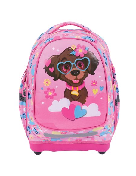 Set micul scolar S-COOL SC3367: Ghiozdan, Penar echipat, Sac sport, Portofel, Happy rainbow