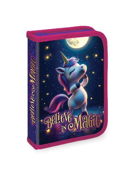 Set micul scolar S-COOL SC3366: Ghiozdan, Penar echipat, Sac sport, Portofel, Believe in magic