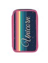 Penar neechipat cu 3 fermoare S-COOL SC3302, Motiv Rainbow