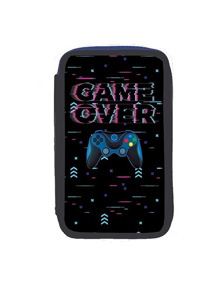 Penar neechipat cu 3 fermoare S-COOL SC3304, Motiv Game over