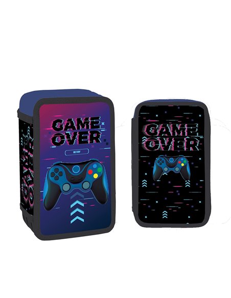 Penar neechipat cu 3 fermoare S-COOL SC3304, Motiv Game over