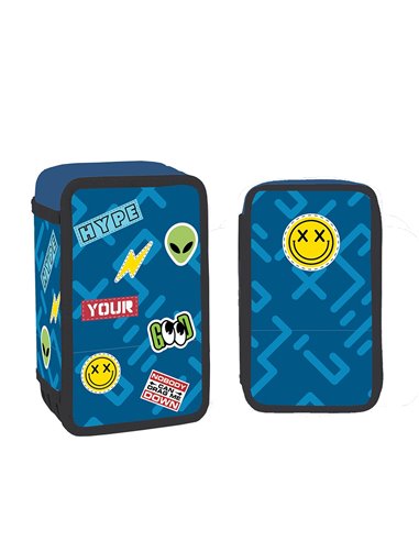 Penar neechipat cu 3 fermoare S-COOL SC3290, Motiv Sticker
