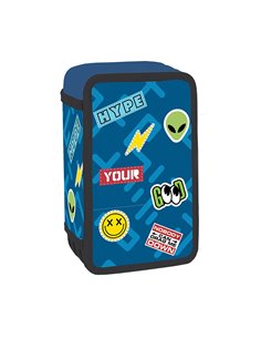 Penar neechipat cu 3 fermoare S-COOL SC3290, Motiv Sticker