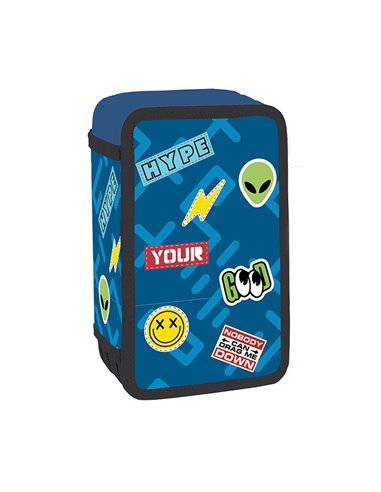 Penar neechipat cu 3 fermoare S-COOL SC3290, Motiv Sticker
