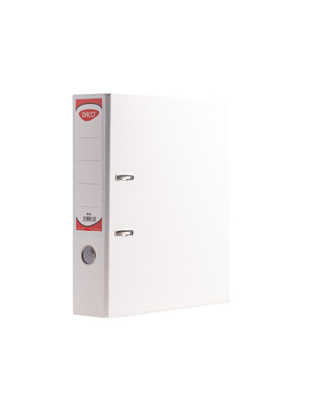 BP175W-25,Biblioraft plastifiat 75 mm Alb DACO - Set 25