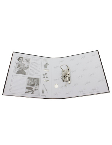 BP175N-25,Biblioraft plastifiat 75 mm Negru DACO - Set 25