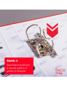 BP175GR-25,Biblioraft plastifiat 75 mm Gri DACO - Set 25