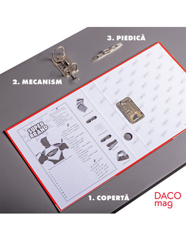 BP175AM-25,Biblioraft plastifiat 75 mm Albastru mediu DACO - Set 25