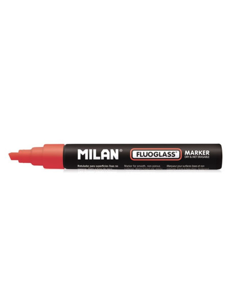 591293012-12,Marker pentru sticla Fluoglass Rosu MILAN - Set 12