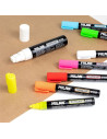 591293012-12,Marker pentru sticla Fluoglass Rosu MILAN - Set 12