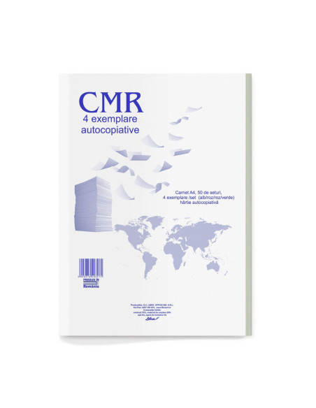 CMR4EXAA,CMR 4 exemplare autocopiativ 50 seturi/carnet 200 file