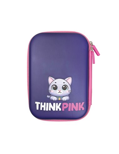 Penar neechipat 3D S-COOL SC3307, 1 fermoar, 22.5 x 15.5 x 6 cm, Motiv Think pink