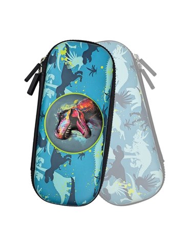 Penar neechipat tip etui 3D S-COOL SC3315, 1 fermoar, Motiv dinozaur