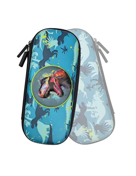 Penar neechipat tip etui 3D S-COOL SC3315, 1 fermoar, Motiv dinozaur