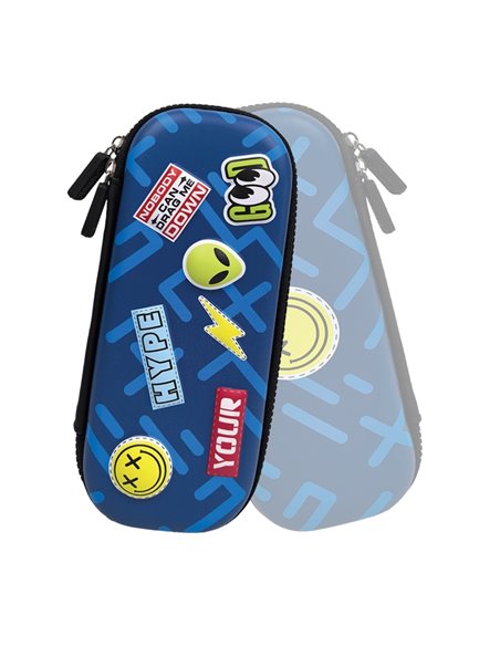 Penar neechipat tip etui 3D S-COOL SC3316, 1 fermoar, Motiv sticker