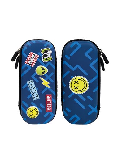 Penar neechipat tip etui 3D S-COOL SC3316, 1 fermoar, Motiv sticker