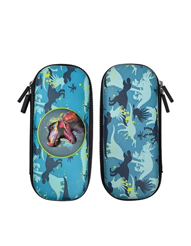 Penar neechipat tip etui 3D S-COOL SC3315, 1 fermoar, Motiv dinozaur