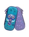 Penar neechipat tip etui 3D S-COOL SC3313, 1 fermoar, Motiv Owl
