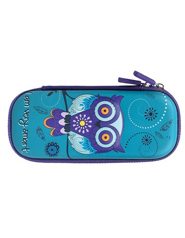 Penar neechipat tip etui 3D S-COOL SC3313, 1 fermoar, Motiv Owl