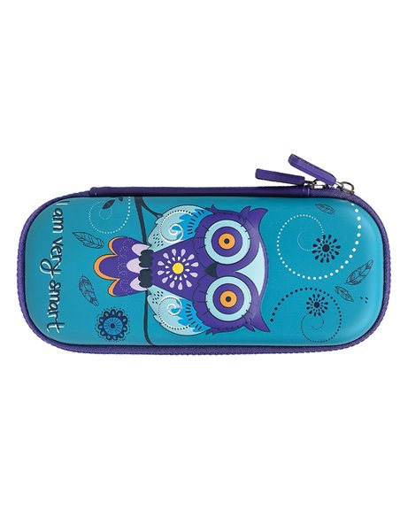 Penar neechipat tip etui 3D S-COOL SC3313, 1 fermoar, Motiv Owl