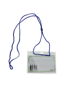 54002A-100,Ecuson orizontal cu snur Albastru ECADA - Set 100