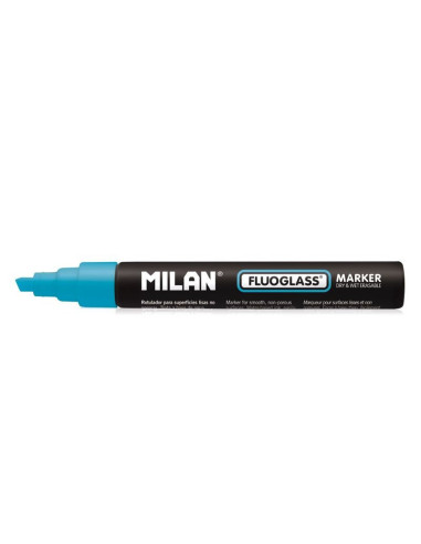 591295212-12,Marker pentru sticla Fluoglass Albastru MILAN - Set 12