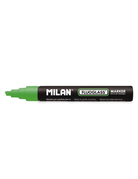 591296012-12,Marker pentru sticla Fluoglass Verde MILAN - Set 12