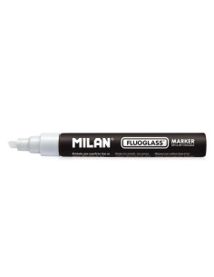 591291012-12,Marker pentru sticla Fluoglass Alb MILAN - Set 12