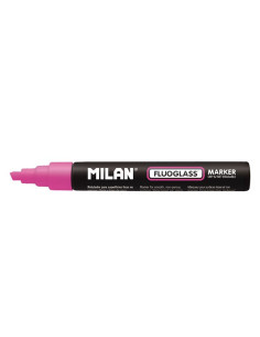 591293412-12,Marker pentru sticla Fluoglass Roz MILAN - Set 12