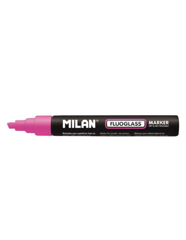 591293412-12,Marker pentru sticla Fluoglass Roz MILAN - Set 12