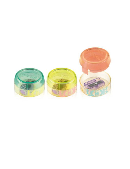 20157924LK2-32,Ascutitoare plastic simpla cu container SPIN LOOK 2 MILAN - Set 32