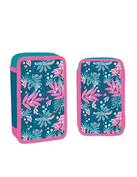 Penar echipat cu 2 fermoare S-COOL SC3279, 29 piese, Leaves