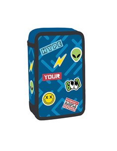 Penar echipat cu 2 fermoare S-COOL SC3283, 29 piese, Sticker 