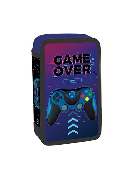 Penar echipat cu 2 fermoare S-COOL SC3281, 29 piese, Game over