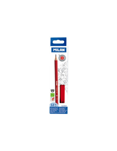 80001-12,Creion grafit HB hexagonal MILAN - Set 12