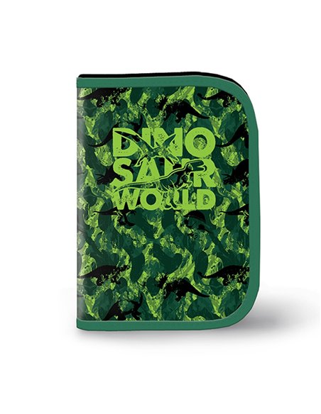 Penar echipat cu 1 fermoar si 2 extensii YOLLO YL141, 30 piese, Dinosaur World 