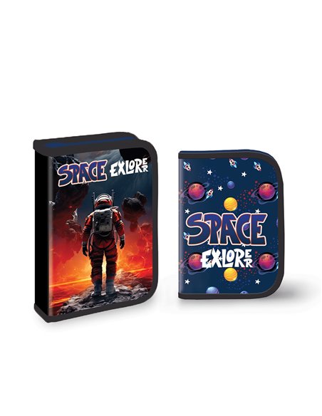 Penar echipat cu 1 fermoar si 2 extensii YOLLO YL143, 30 piese, Space Explorer