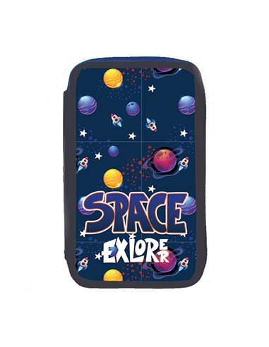 Penar echipat cu 3 fermoare YOLLO YL151, 38 piese, Space Explorer