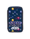 Penar echipat cu 3 fermoare YOLLO YL151, 38 piese, Space Explorer