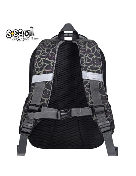 Ghiozdan scoala 3D ergonomic S-COOL SC3327, 43 x 30 x 22 cm, Motiv Roar