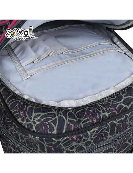Ghiozdan scoala 3D ergonomic S-COOL SC3327, 43 x 30 x 22 cm, Motiv Roar
