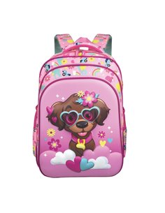 Ghiozdan scoala 3D ergonomic S-COOL SC3323, 43 x 30 x 22 cm, Motiv Happy rainbow
