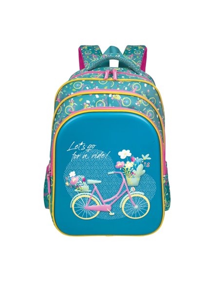 Ghiozdan scoala 3D ergonomic S-COOL SC3324, 43 x 30 x 22 cm, Motiv Let's go for a ride