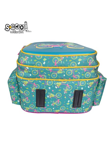 Ghiozdan scoala 3D ergonomic S-COOL SC3324, 43 x 30 x 22 cm, Motiv Let's go for a ride
