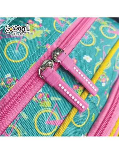 Ghiozdan scoala 3D ergonomic S-COOL SC3324, 43 x 30 x 22 cm, Motiv Let's go for a ride